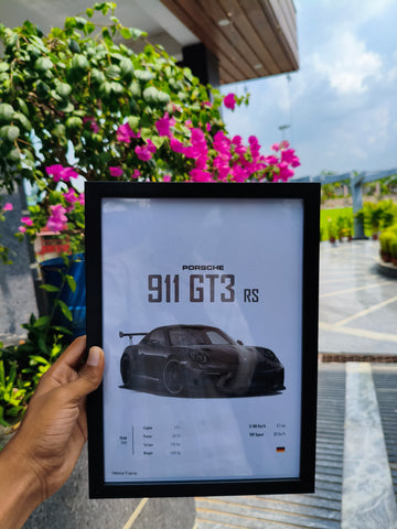 Porche 911 GT3rs primium a4 size wall frame