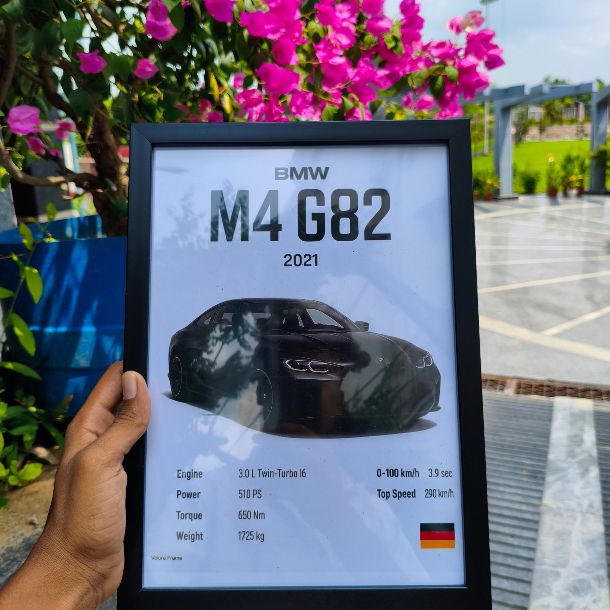 BMW M4 G82 A4 SIZE WALL FRAME