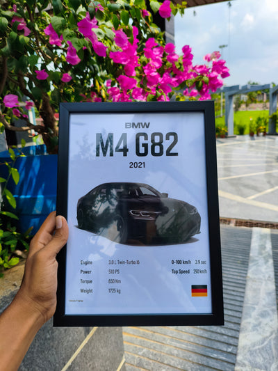 BMW M4 G82 A4 SIZE WALL FRAME