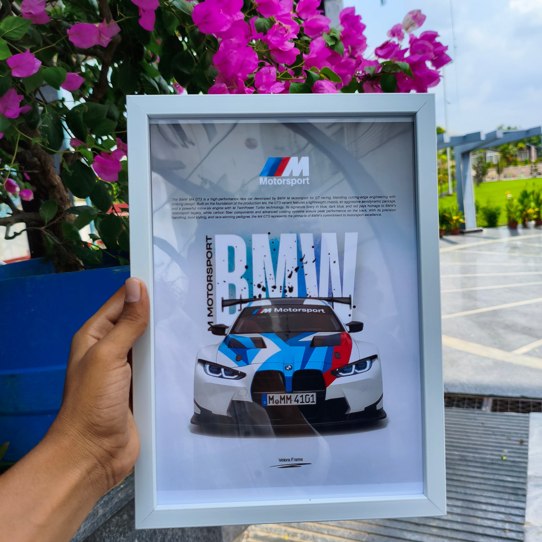 BMW m4 gt3 primium a4 size wall frame