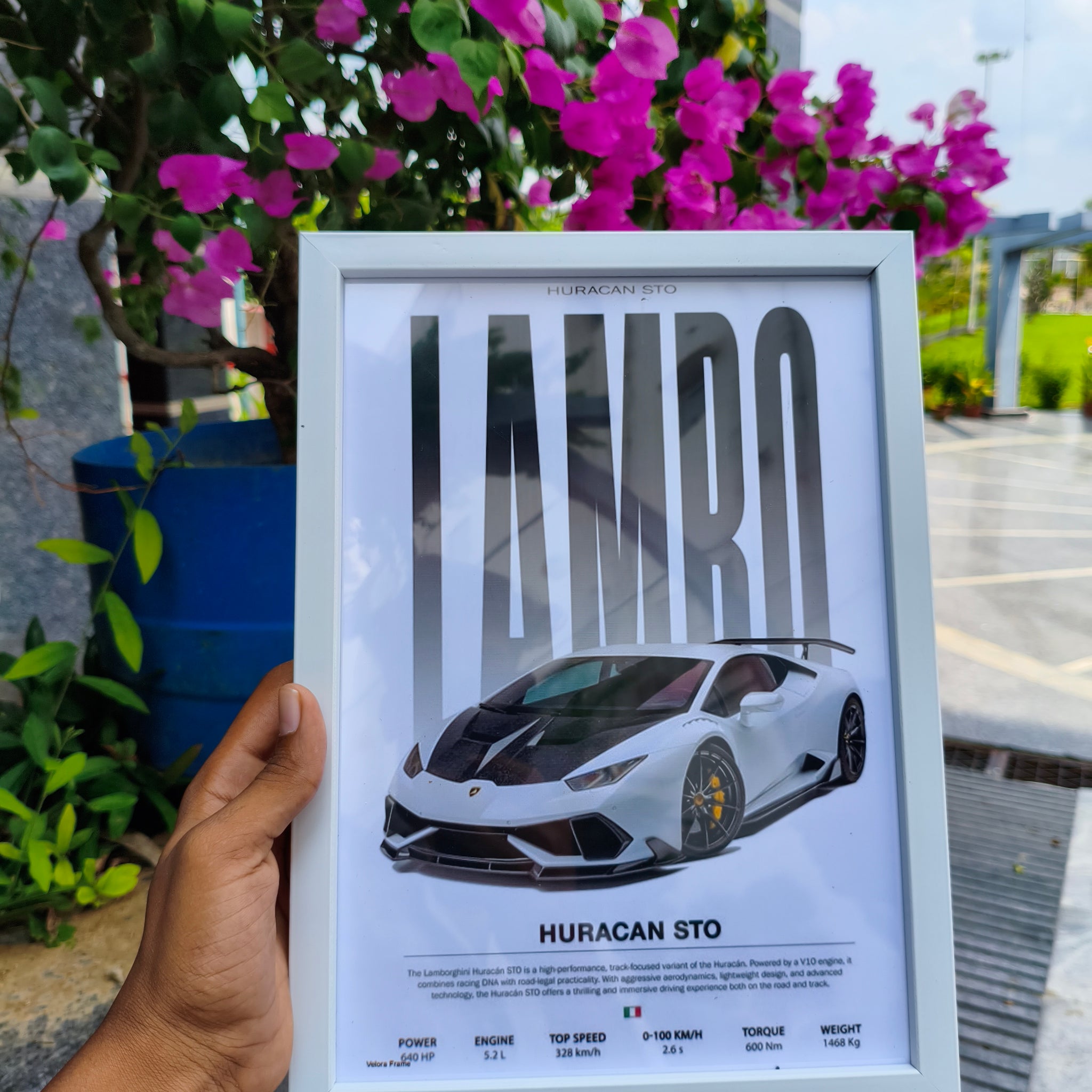 Lamborghini Huracan STO frame a4 size