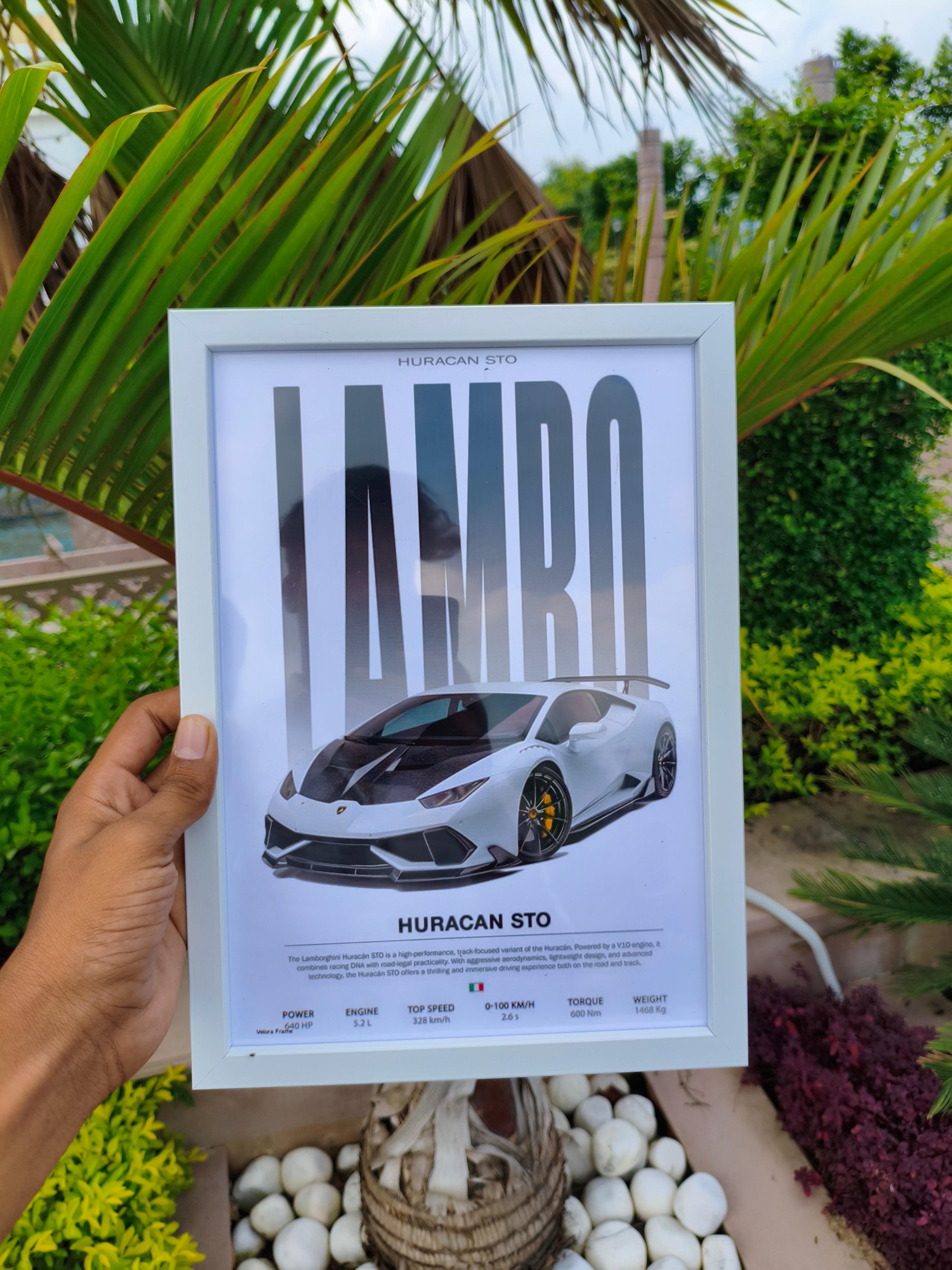 Lamborghini Huracan STO frame a4 size