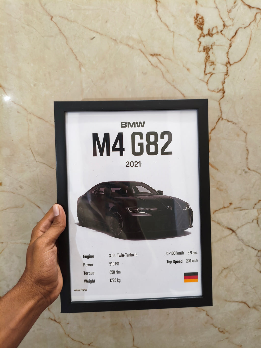BMW M4 G82 A4 SIZE WALL FRAME