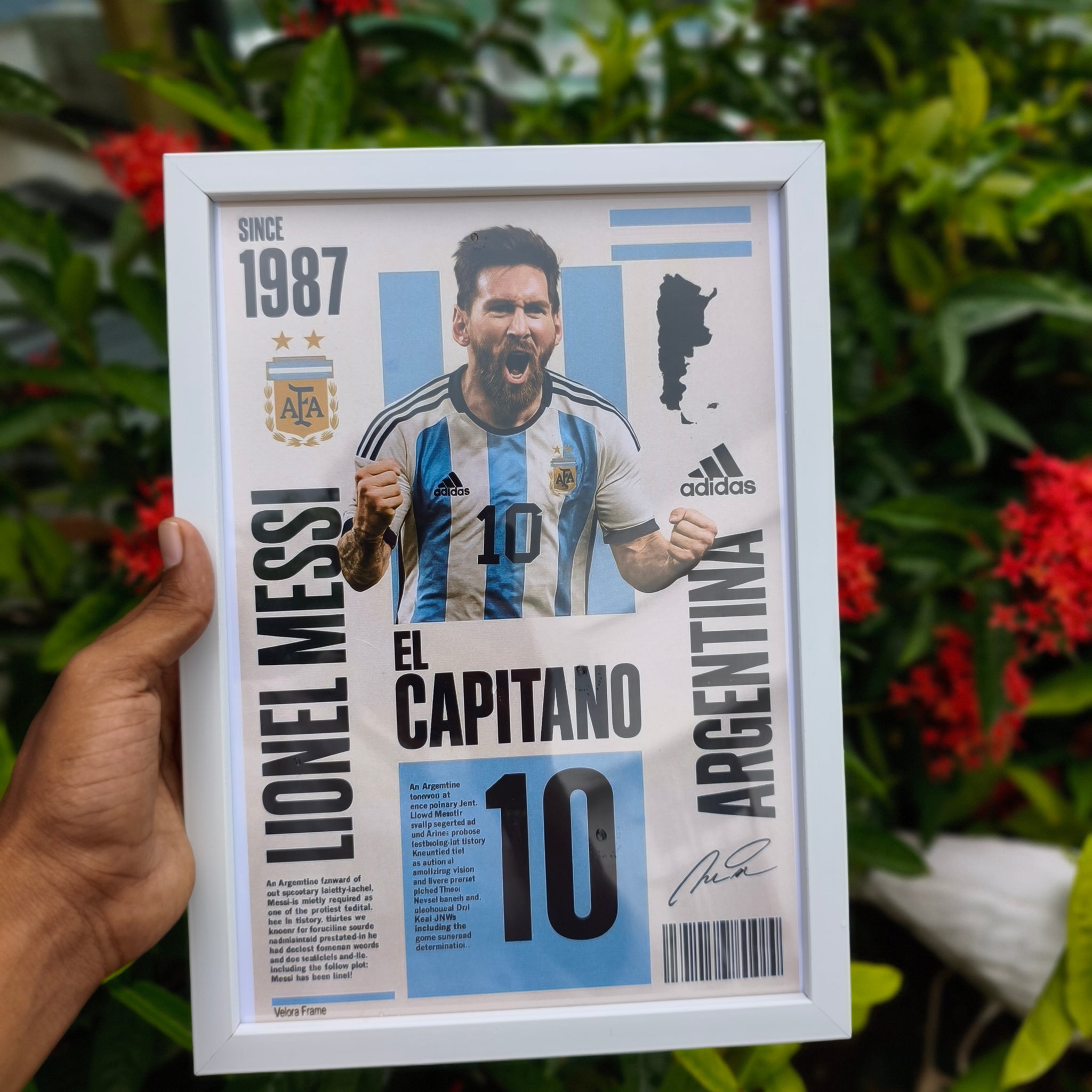 Lionel Messi primium frame a4 size