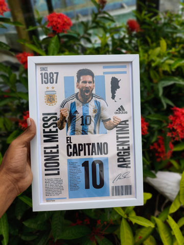 Lionel Messi primium frame a4 size