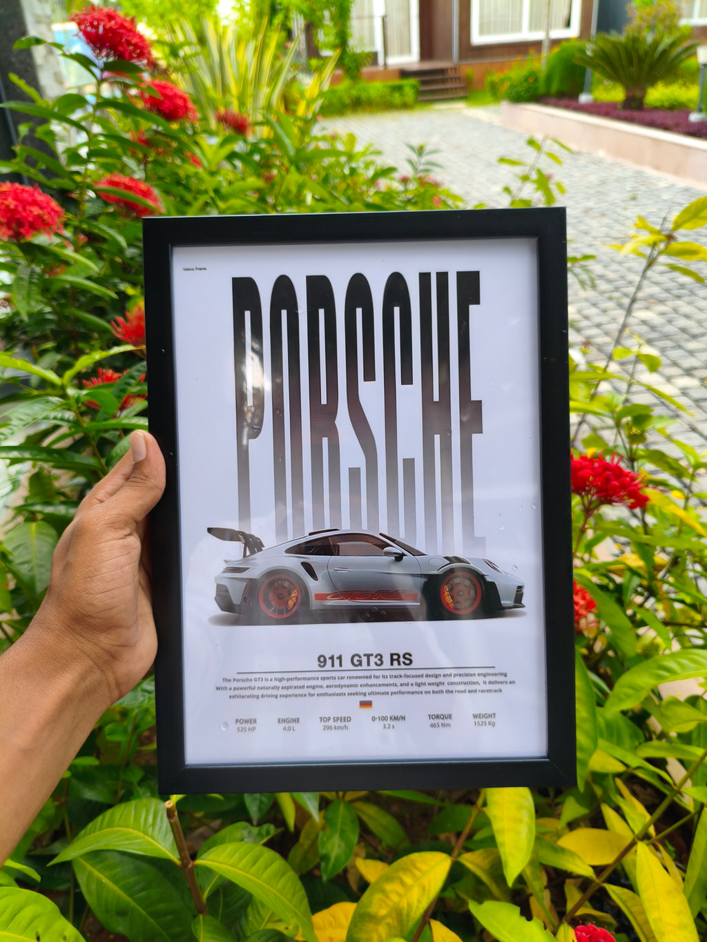 PORSCHE 911 GT3 RS PREMIUM FRAME A4 SIZE