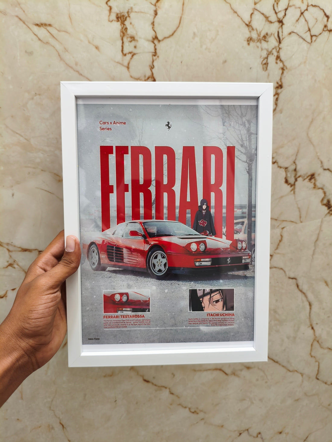 Ferrari x Itachi primium wall frame a4 size