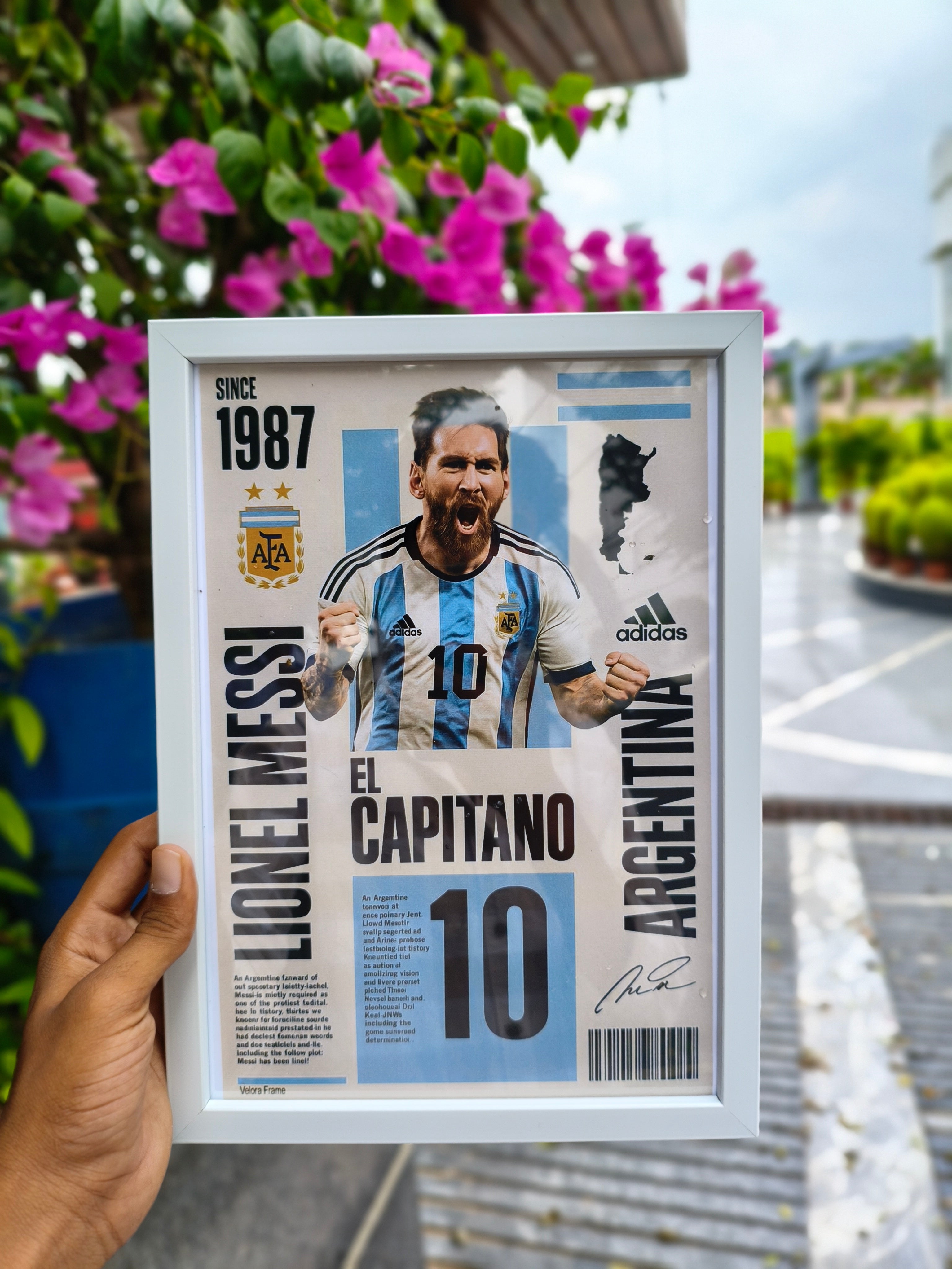 Lionel Messi primium frame a4 size