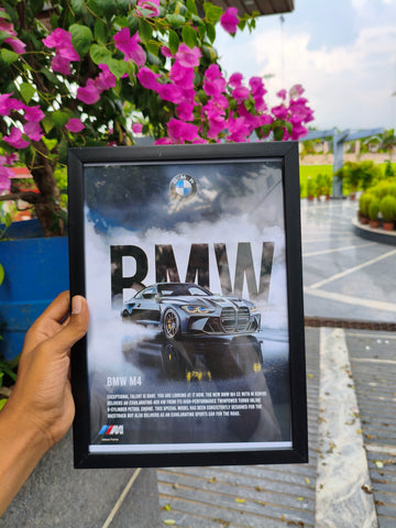 BMW m4 primium wall frame a4 size