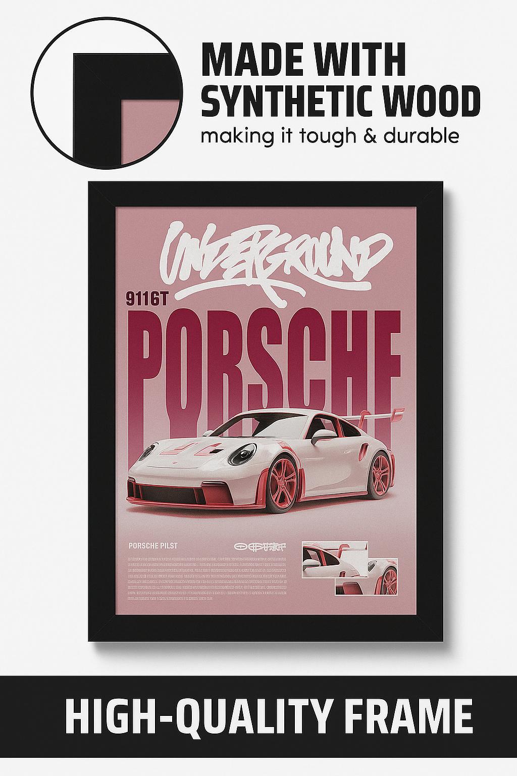 Porche 911 gt a4 size premium wall frame