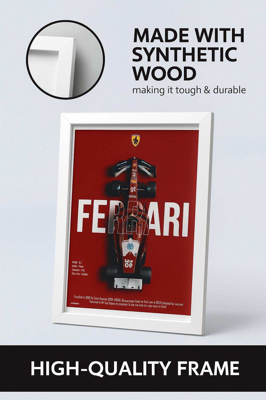 Ferrari F1 Racing Car premium Frame a4 size