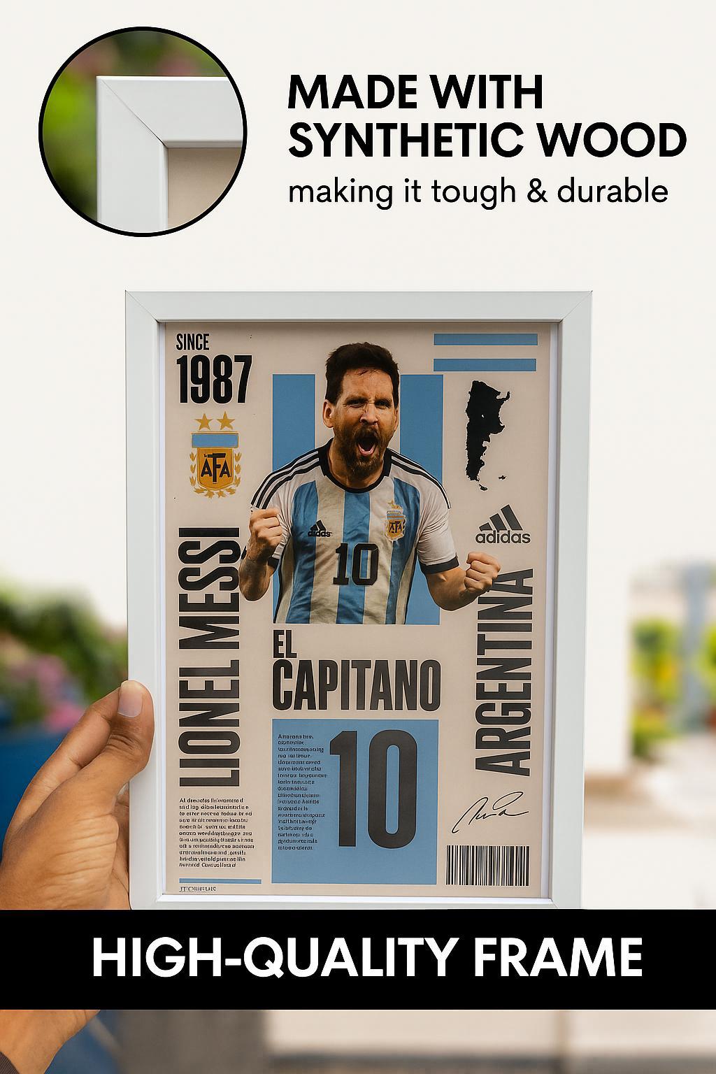 Lionel Messi primium frame a4 size